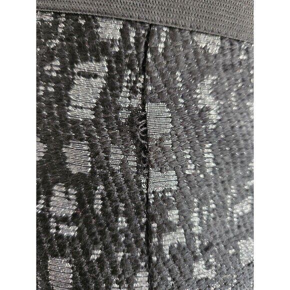 Taylor Ruffle Neck Metallic Cocktail Dress Size 6 Gray Black Silver fixable flaw - Picture 5 of 13